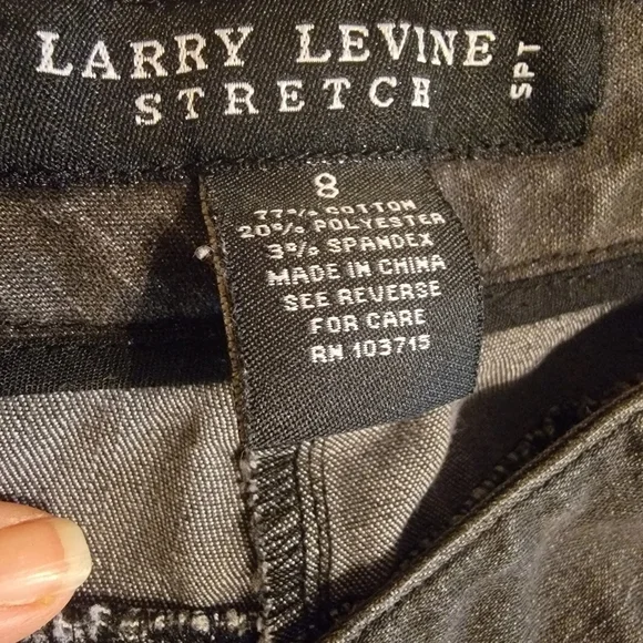 Larry Levine stretch size 8 black jeans - Picture 11 of 11